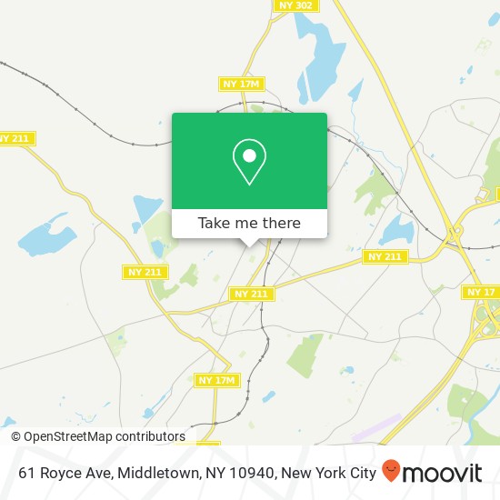 61 Royce Ave, Middletown, NY 10940 map