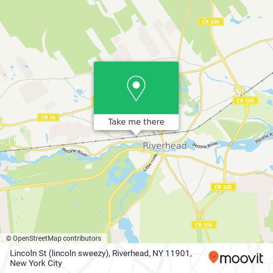 Lincoln St (lincoln sweezy), Riverhead, NY 11901 map