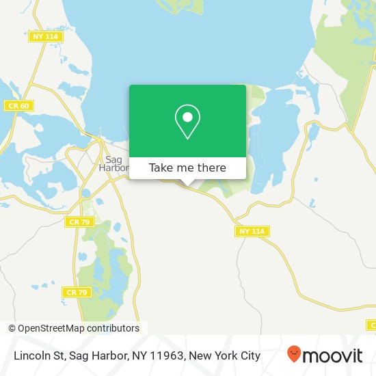 Mapa de Lincoln St, Sag Harbor, NY 11963
