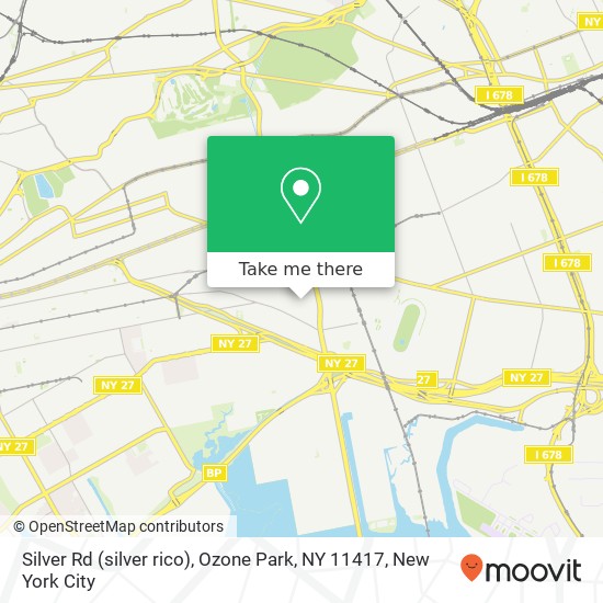 Mapa de Silver Rd (silver rico), Ozone Park, NY 11417