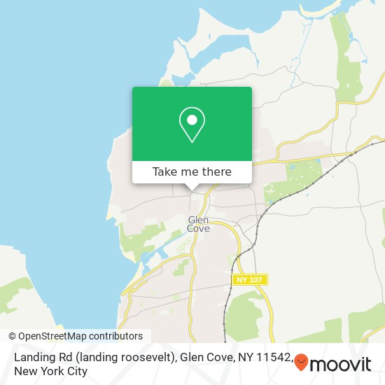 Mapa de Landing Rd (landing roosevelt), Glen Cove, NY 11542