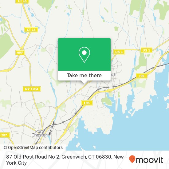 87 Old Post Road No 2, Greenwich, CT 06830 map