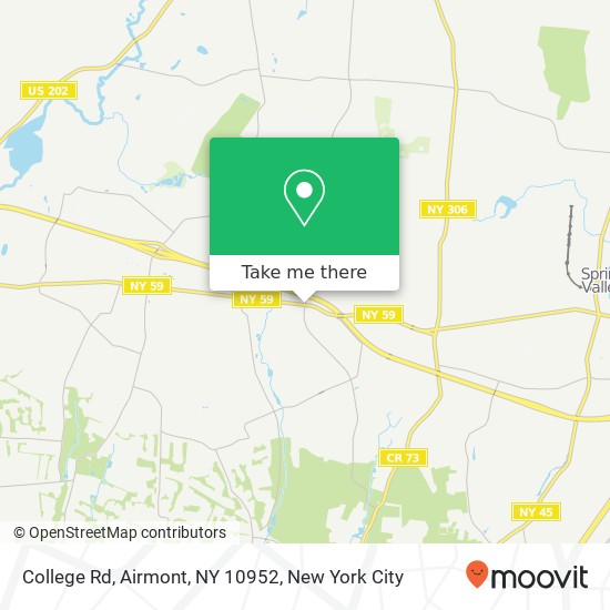 Mapa de College Rd, Airmont, NY 10952