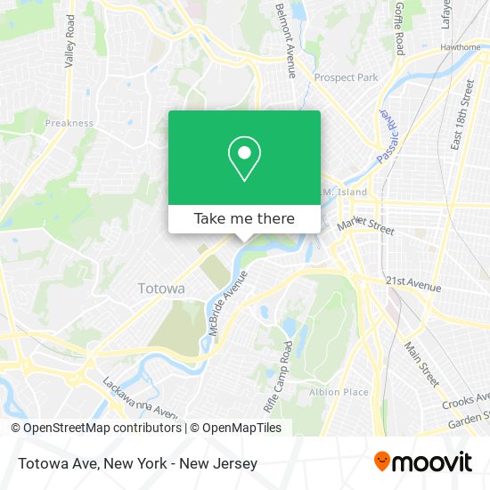 Totowa Ave map