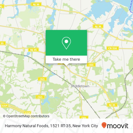 Harmony Natural Foods, 1521 RT-35 map