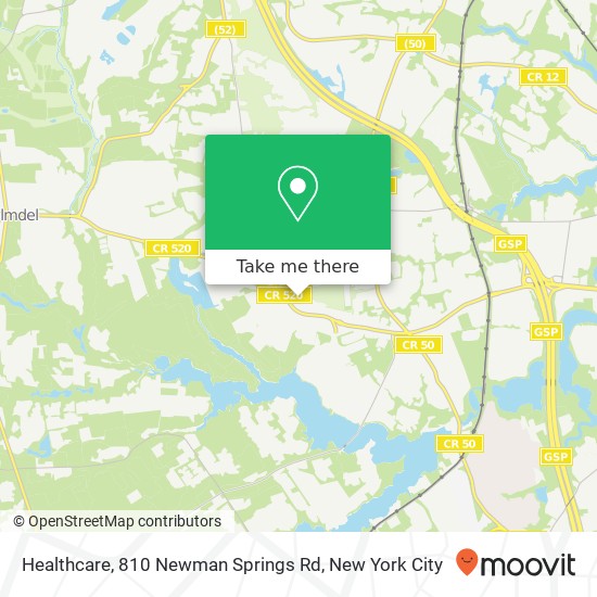 Healthcare, 810 Newman Springs Rd map