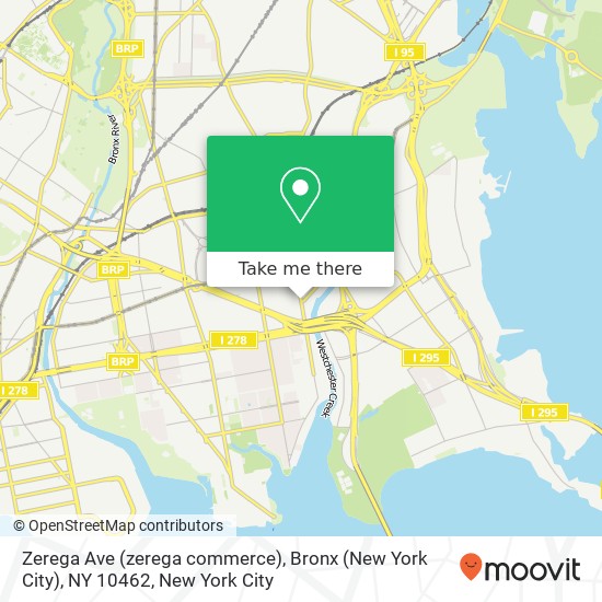 Mapa de Zerega Ave (zerega commerce), Bronx (New York City), NY 10462