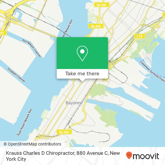 Mapa de Krauss Charles D Chiropractor, 880 Avenue C