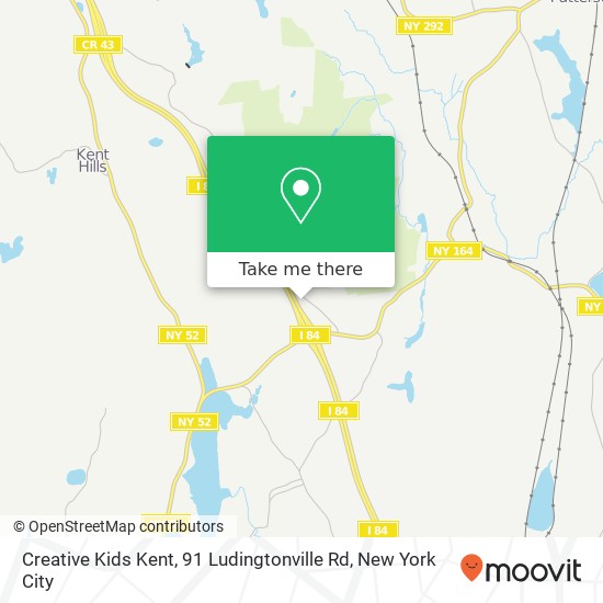 Mapa de Creative Kids Kent, 91 Ludingtonville Rd