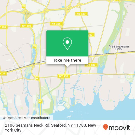 2106 Seamans Neck Rd, Seaford, NY 11783 map