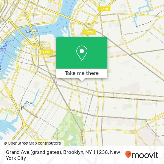Mapa de Grand Ave (grand gates), Brooklyn, NY 11238