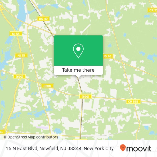 15 N East Blvd, Newfield, NJ 08344 map