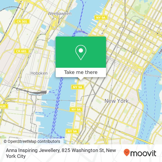 Mapa de Anna Inspiring Jewellery, 825 Washington St