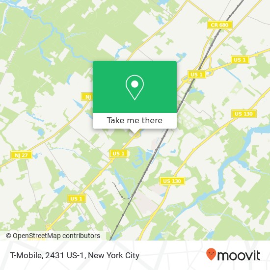 Mapa de T-Mobile, 2431 US-1
