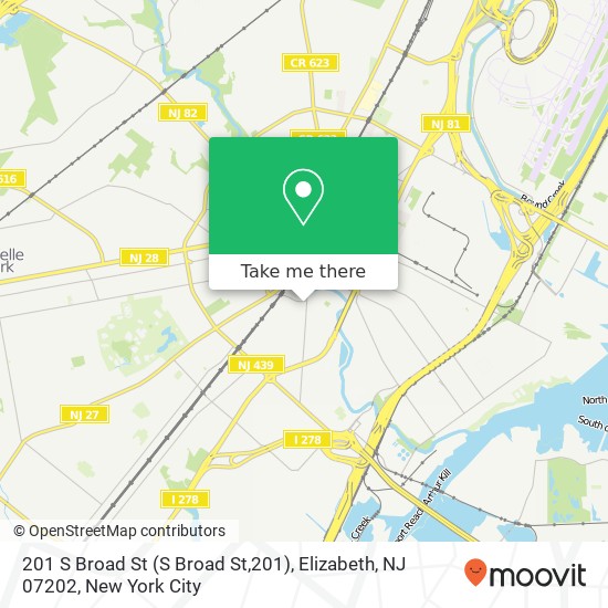 201 S Broad St (S Broad St,201), Elizabeth, NJ 07202 map