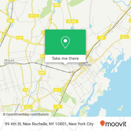 Mapa de 99 4th St, New Rochelle, NY 10801