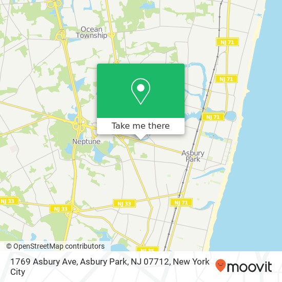 Mapa de 1769 Asbury Ave, Asbury Park, NJ 07712