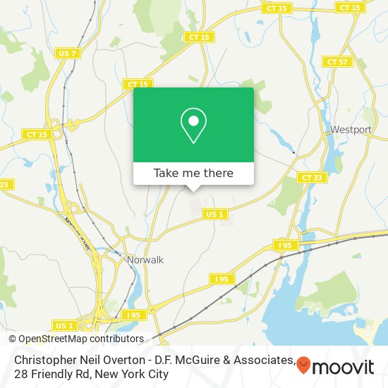 Mapa de Christopher Neil Overton - D.F. McGuire & Associates, 28 Friendly Rd