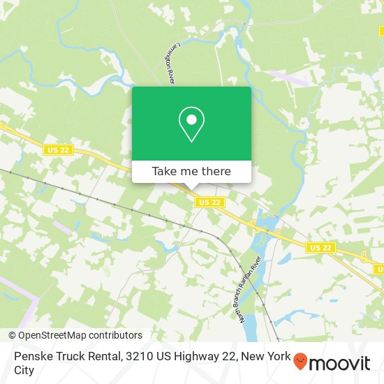 Penske Truck Rental, 3210 US Highway 22 map