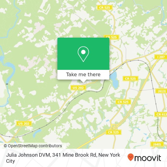 Mapa de Julia Johnson DVM, 341 Mine Brook Rd