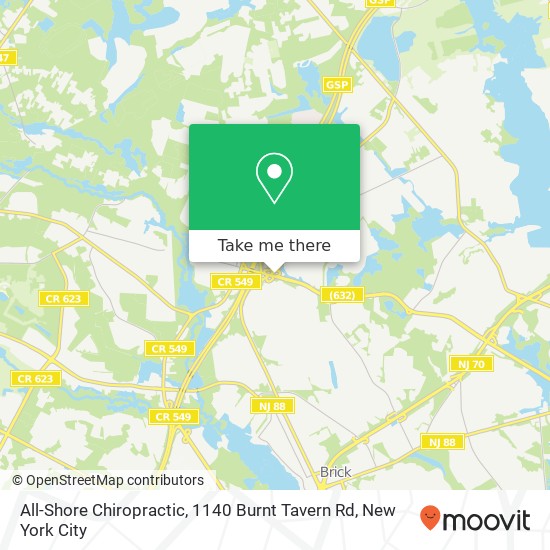 All-Shore Chiropractic, 1140 Burnt Tavern Rd map