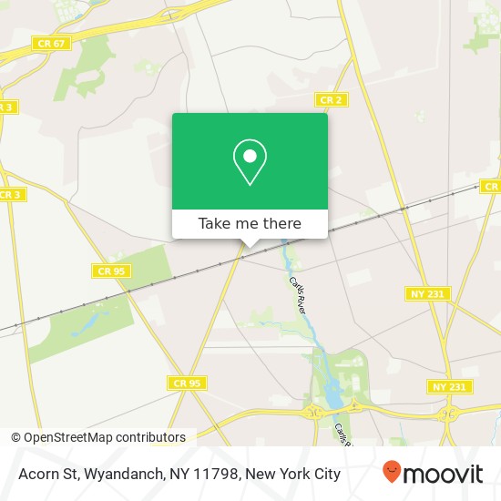 Mapa de Acorn St, Wyandanch, NY 11798
