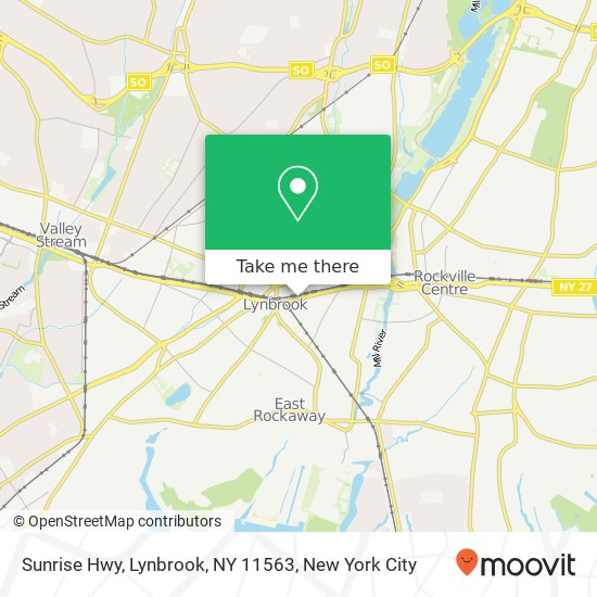 Mapa de Sunrise Hwy, Lynbrook, NY 11563