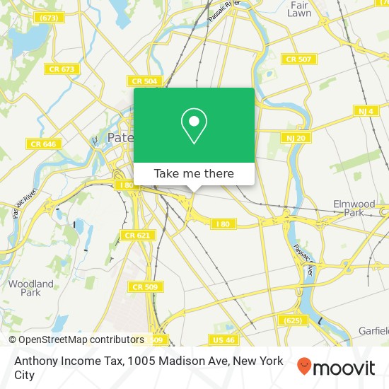 Anthony Income Tax, 1005 Madison Ave map