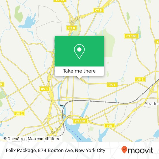 Mapa de Felix Package, 874 Boston Ave