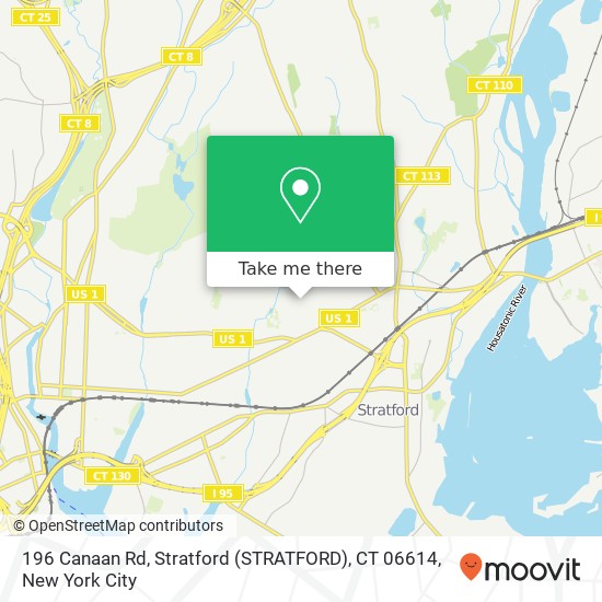 Mapa de 196 Canaan Rd, Stratford (STRATFORD), CT 06614