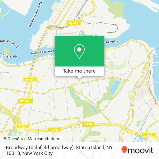 Mapa de Broadway (delafield broadway), Staten Island, NY 10310