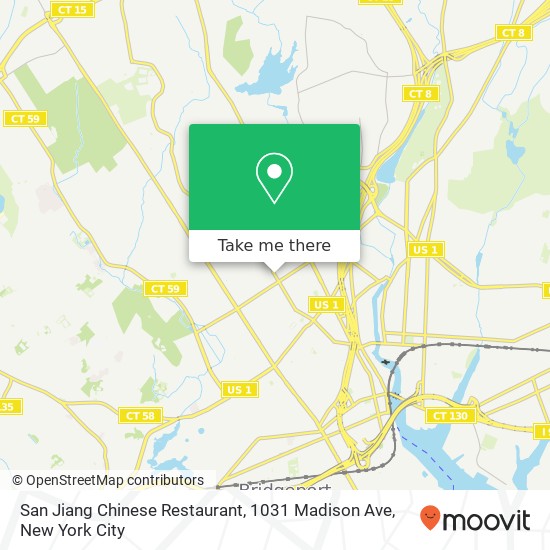 Mapa de San Jiang Chinese Restaurant, 1031 Madison Ave