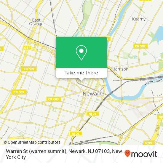 Warren St (warren summit), Newark, NJ 07103 map