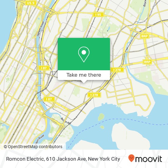 Mapa de Romcon Electric, 610 Jackson Ave