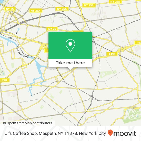 Mapa de Jr's Coffee Shop, Maspeth, NY 11378