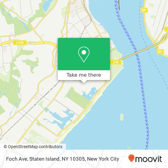 Mapa de Foch Ave, Staten Island, NY 10305