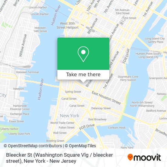 Bleecker St (Washington Square Vlg / bleecker street) map