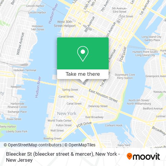 Bleecker St (bleecker street & mercer) map
