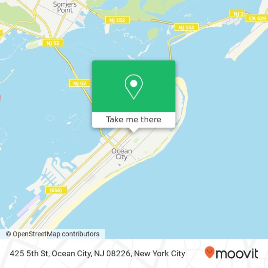 Mapa de 425 5th St, Ocean City, NJ 08226