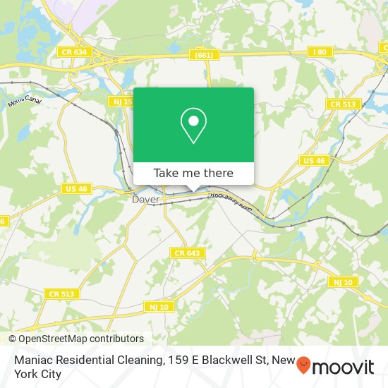 Mapa de Maniac Residential Cleaning, 159 E Blackwell St