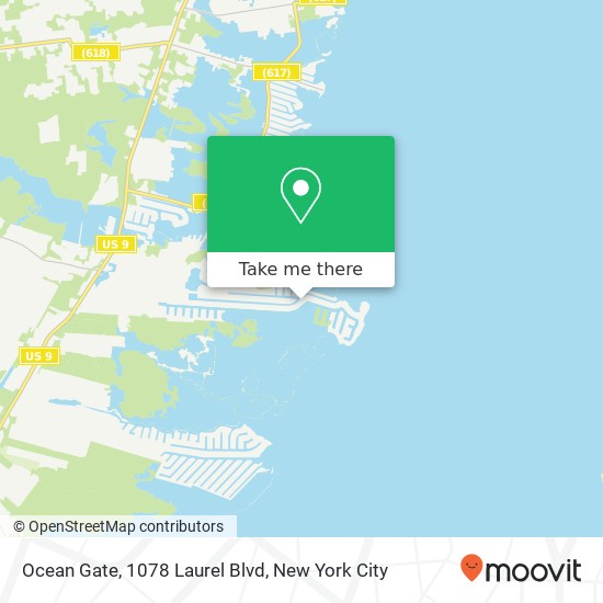 Mapa de Ocean Gate, 1078 Laurel Blvd