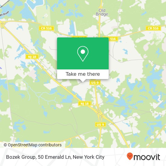 Mapa de Bozek Group, 50 Emerald Ln