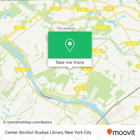 Mapa de Center Alcohol Studies Library