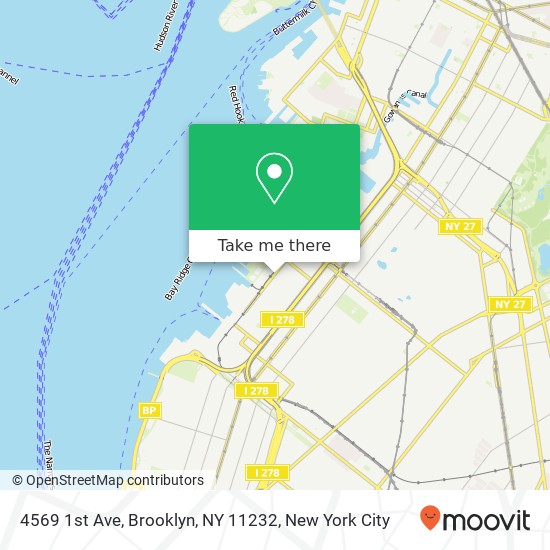 Mapa de 4569 1st Ave, Brooklyn, NY 11232