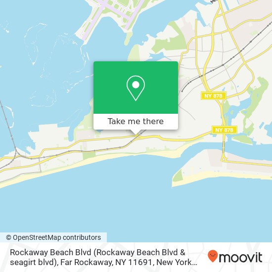 Mapa de Rockaway Beach Blvd (Rockaway Beach Blvd & seagirt blvd), Far Rockaway, NY 11691