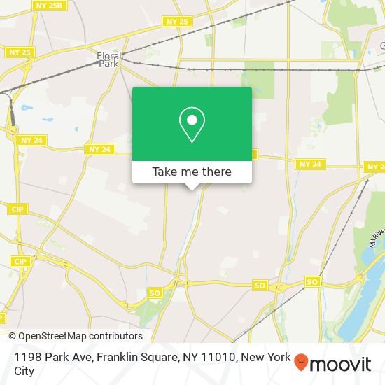 Mapa de 1198 Park Ave, Franklin Square, NY 11010