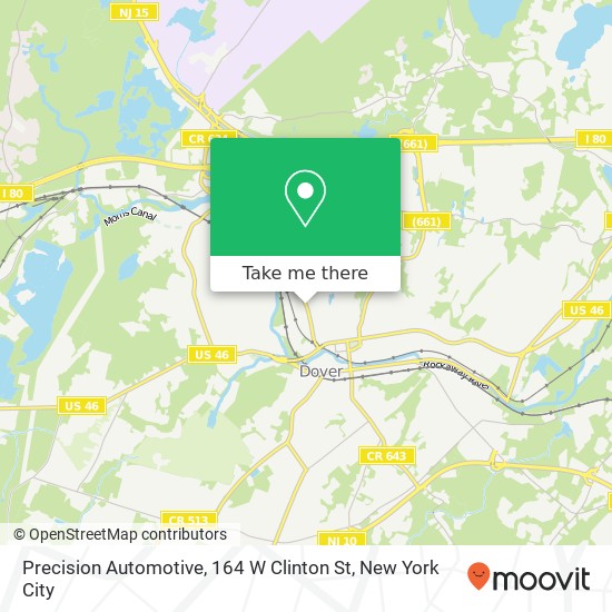 Mapa de Precision Automotive, 164 W Clinton St