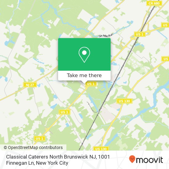 Mapa de Classical Caterers North Brunswick NJ, 1001 Finnegan Ln