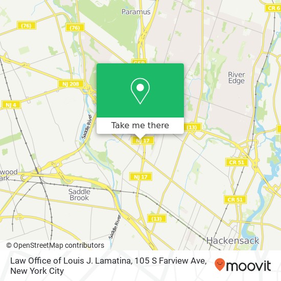Mapa de Law Office of Louis J. Lamatina, 105 S Farview Ave