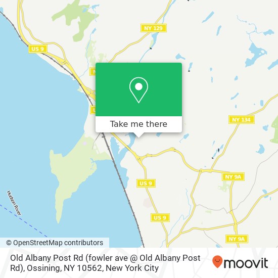 Mapa de Old Albany Post Rd (fowler ave @ Old Albany Post Rd), Ossining, NY 10562